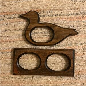 Wooden duck cut for picture + rectangle unfinished